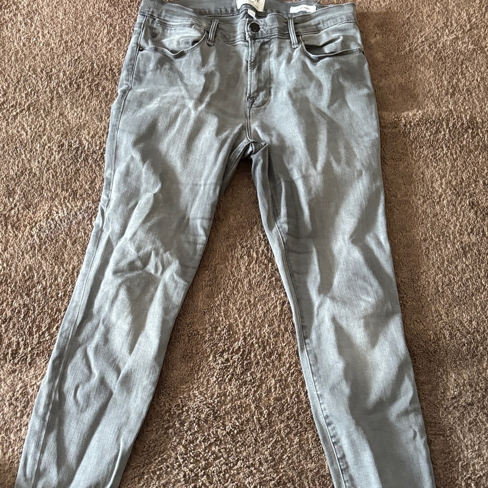 Frame Denim Men's Light Gray Skinny Jeans